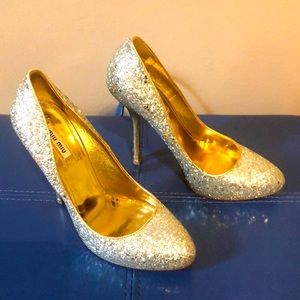 Miu miu shoes silver gold color size 8 -vintage